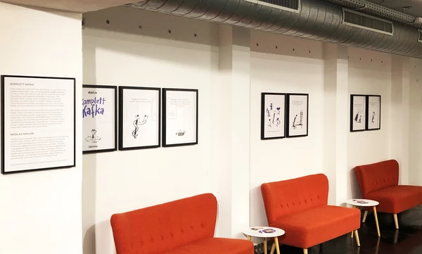 Room view Caricature foyer at Bühne im Hof