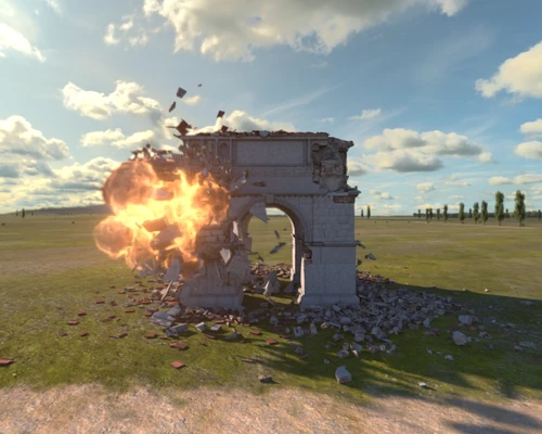 Virtual Reality Bild der Explosion am Heidentor