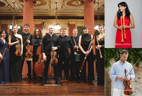 Programmfoto IBT26 >Das Wesen der Musik< mit nuovo barocco, Bettina Simon, Dimitris Karakantas