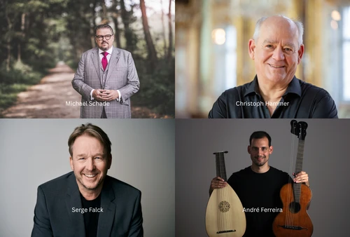 Programmfoto IBT26 >Verlieben, lieben und loslassen< mit Michael Schade, André Ferreira, Christoph Hammer, Serge Falck