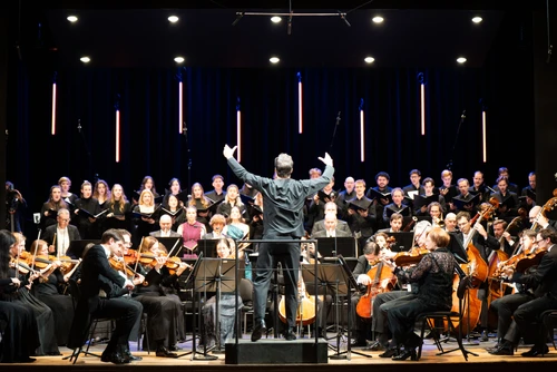 Orchester auf der Bühne