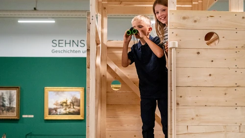 Ausstellungsansicht in Sehnsucht Wald