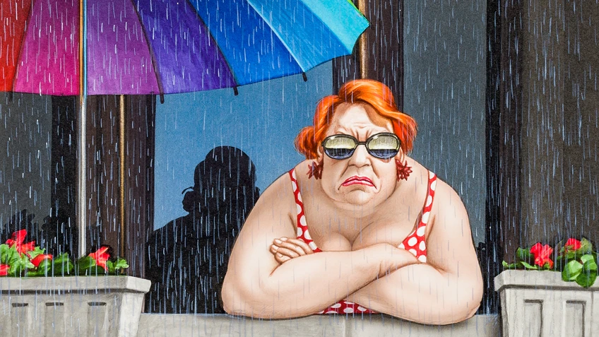 Karikatur Sommer von Gerhard Haderer