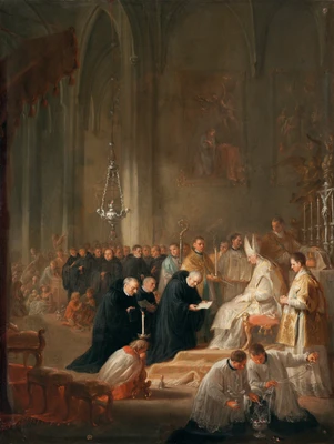 Altes Gemälde des "Die Jubelprofess"