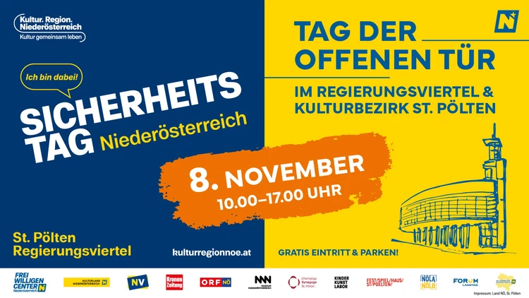 Tag der offenen Tür im Regierungsviertel und Sicherheitstag NÖ 2026
