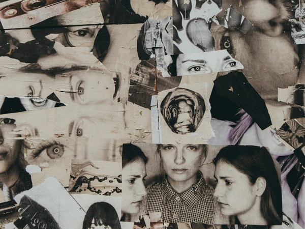 Collage of pictures with people.