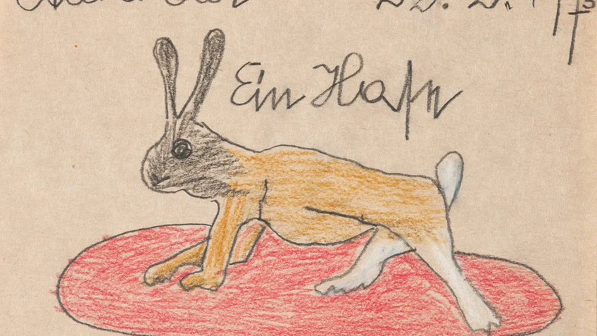 Ernst Herbeck, A Hare, 1973, Private Foundation – Artists from Gugging