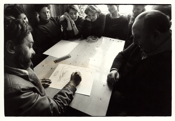 Arnulf Rainer und Fritz Koller im Haus der Künstler, 1984