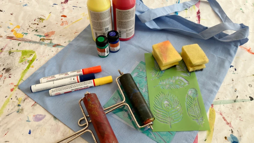 Bild von einer Stoffschablone