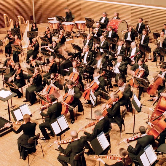 Orchestra on stage