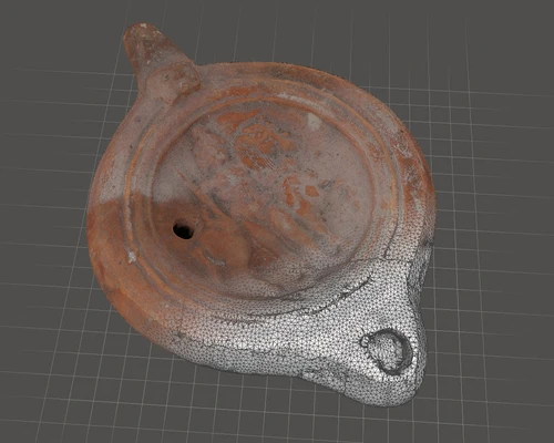3D Modell einer Öllampe 