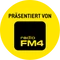 Gelb schwarzer Logobutton von Radio FM4