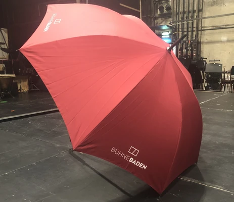 red umbrella of the stage Baden
