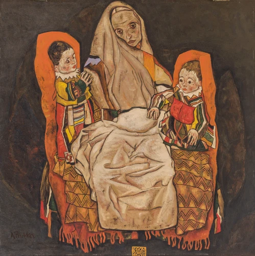 Titelbild: Anton Peschka: Mutter mit zwei Kindern III, Kopie nach Egon Schiele; Öl auf Karton