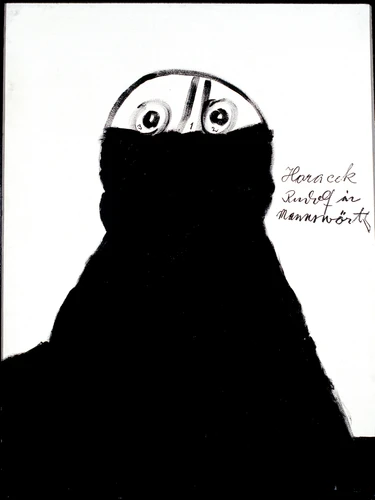 Rudolf Horacek, Horacek Rudolf in Mannswörth (1984), Privatstiftung – Künstler aus Gugging