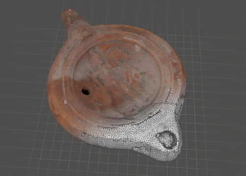 3D Modell einer Öllampe 