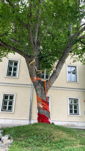 Ansicht des Kunstwerks zum Projekt "Der Stoff, aus dem Erinnerungen gemacht sind"