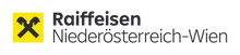 Logo vom Hauptsponsor Raiffeisen Niederösterreich-Wien.
