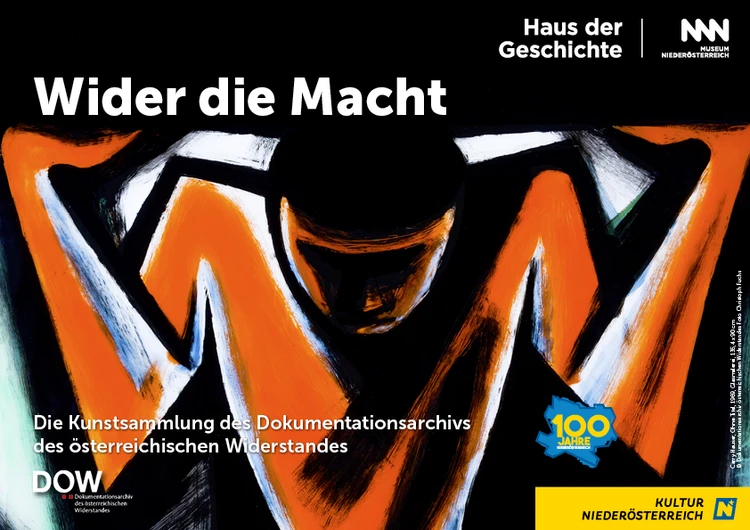 Carry Hauser, Ohne Titel, 1969, Glasmalerei, 136,4 x 90 cm
© Dokumentationsarchiv österreichischen Widerstandes Foto Christoph Fuchs