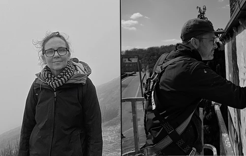 Portraitphoto Rebecca Chesney and Gavin Renshaw