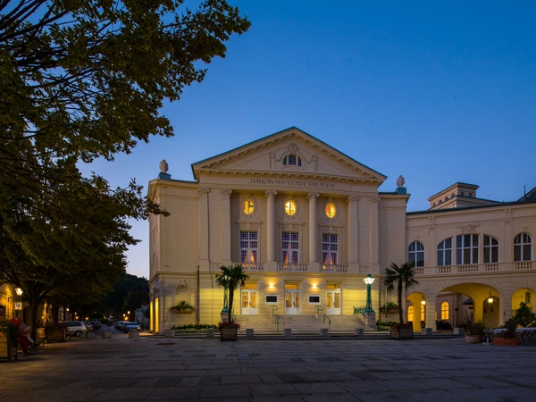 Baden stage exterior view at night