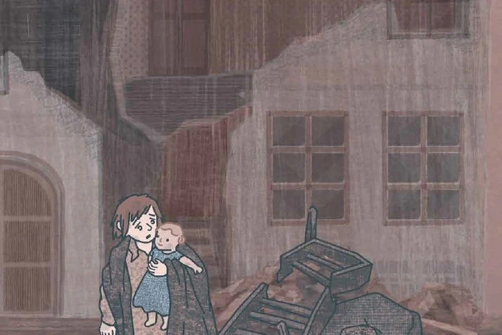 Illustration zur Ausstellung "Kinder des Krieges"