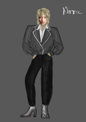 Kostümentwurf für das Schauspiel "Das Ministerium der Wahrheit"