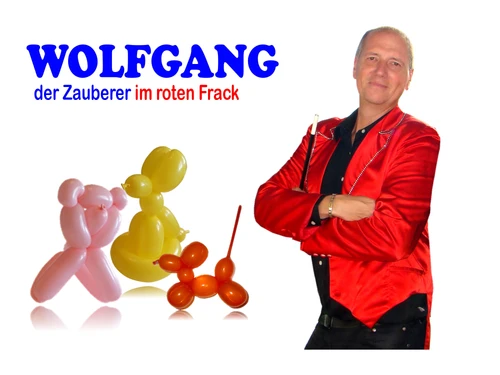 Zauberer im roten Frack