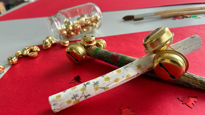 Gebastelte Rassel bei Family Factory Klingelingeling