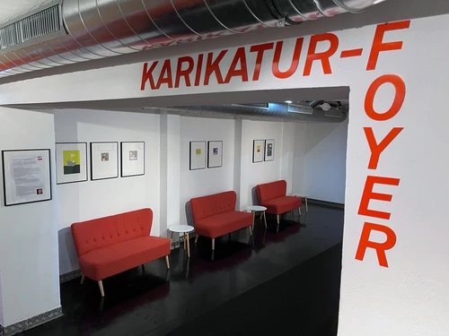 Caricature foyer at Bühne im Hof