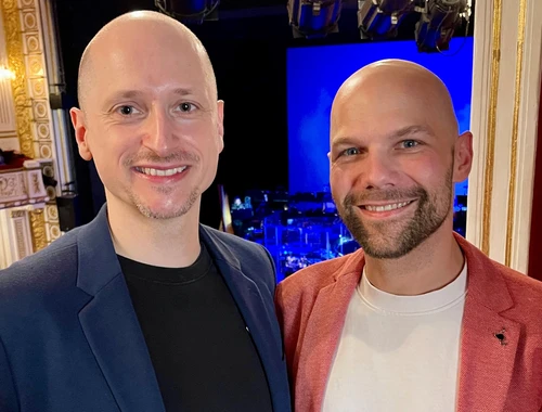 Nahaufnahme von Günther Filala und Benedikt Karasek