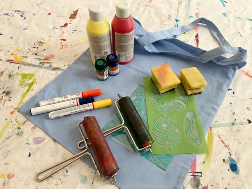 Bild von einer Stoffschablone