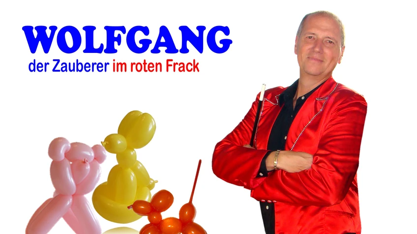 Zauberer im roten Frack